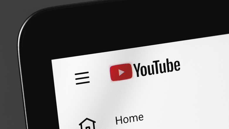 Youtube logo on a browser window