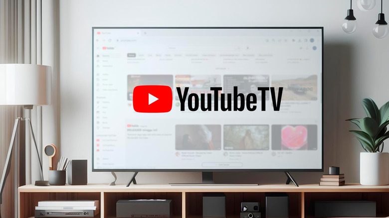 A YouTube TV loo on a TV display.