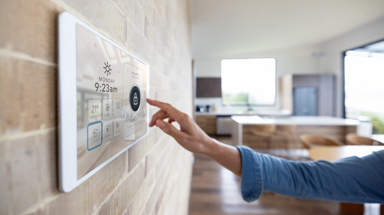 person using a home automation system