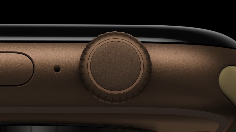 Close-up of Digital Crown on Apple Watch Series 12