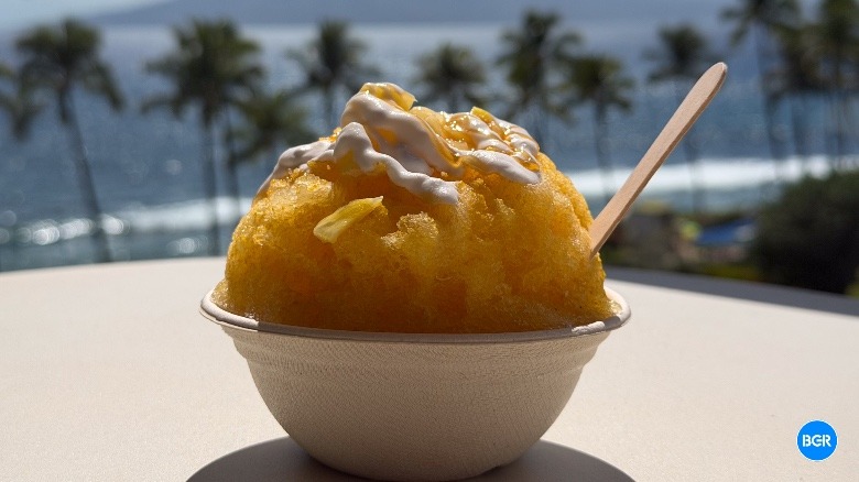 A photo of shave ice captured by the iPhone 17 Pro Max
