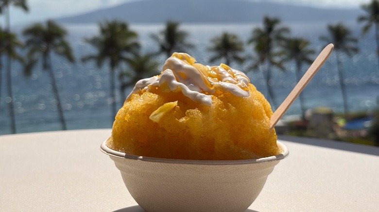 A photo of shave ice captured by the iPhone Air