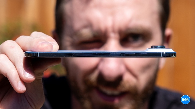 A person holding the iPhone Air