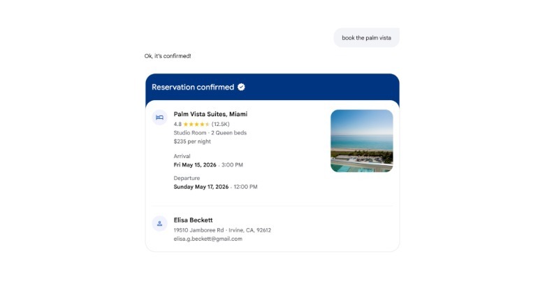 AI Mode will support agentic hotel booking in the future