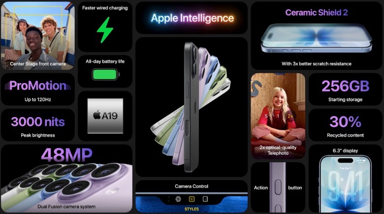 iPhone 17 specs and features.