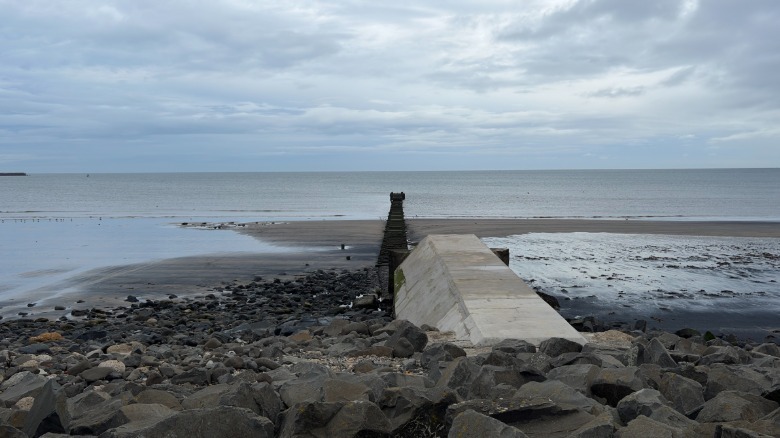 Wood pier at the beach