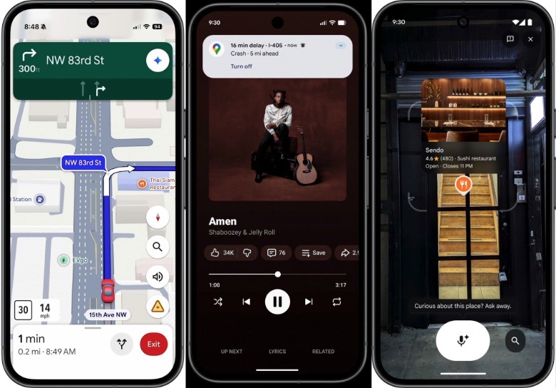 New Gemini-powered features in Google Maps.