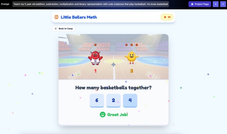An example of a Generative UI response in Gemini 3.