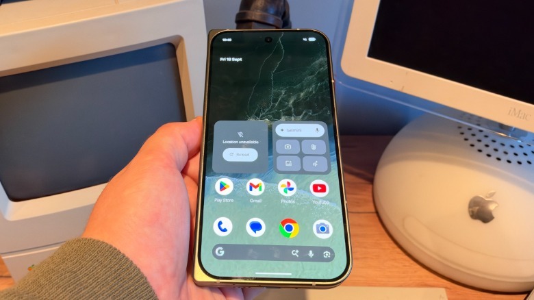 Pixel 11 Pro Fold display while folded