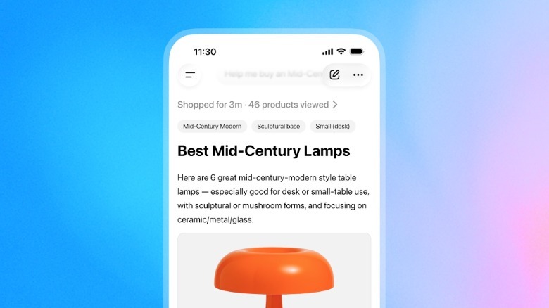 A Shopping Research report in ChatGPT.