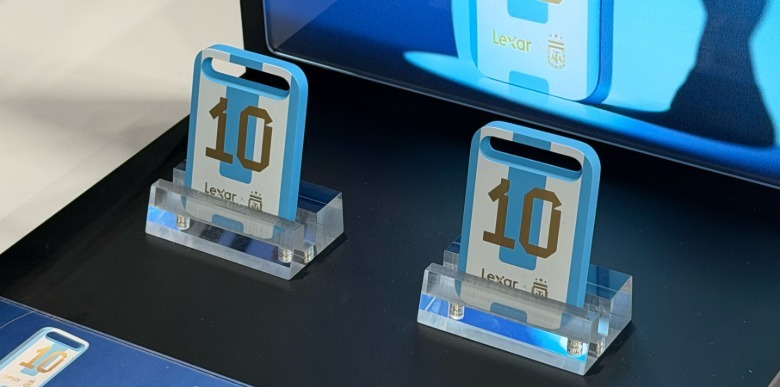 Lexar Air Portable SSD displayed at CES 2026