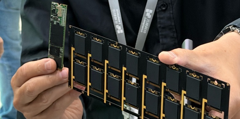An mSSD compared to a regular SSD